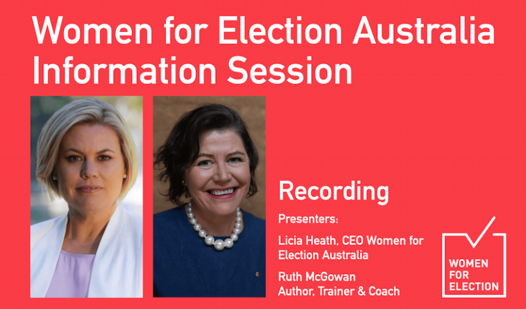 Women for Election Information Session via Zoom :: May 2020