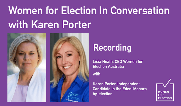Women for Election In Conversation with Karen Porter :: Recording