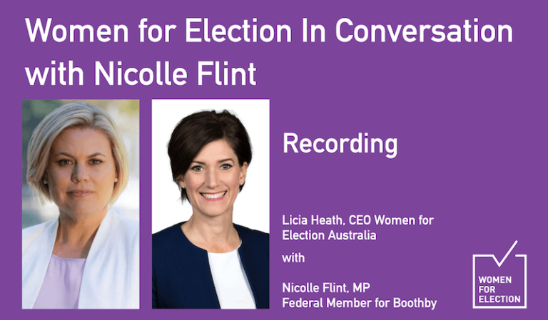 Women for Election In Conversation with Nicolle Flint :: Recording