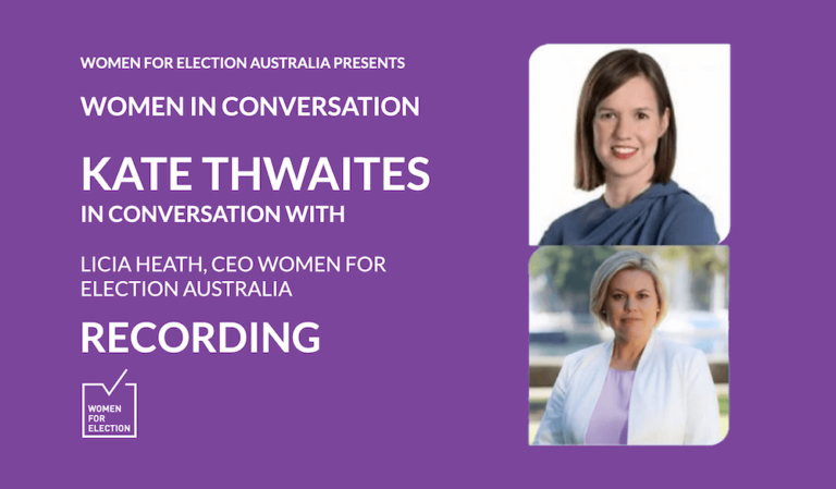 Women for Election In Conversation with Kate Thwaites  :: Recording